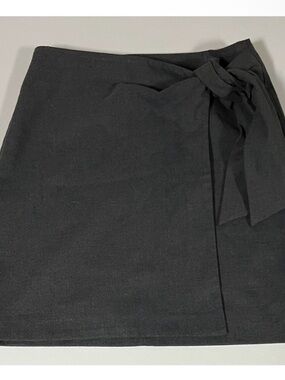 LOFT Gray Grey Wrap Tie Skirt Bottoms Size 2 (Petite) 🩶 #loft #retro #skirt